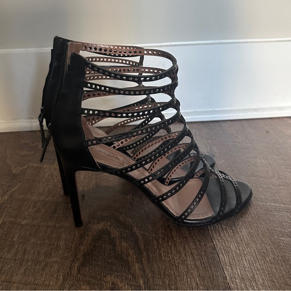 Alaïa Leather Gladiator Sandals Heels - Picture 7 of 8